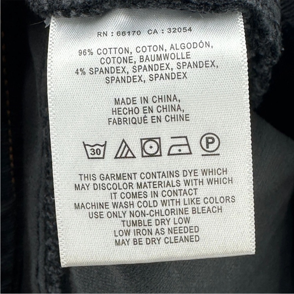 Pilcro x Anthropologie Charcoal Grey Corduroy High Rise Pants - Picture 6 of 7